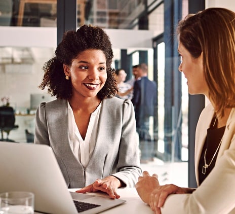 Two women - one consultant one client