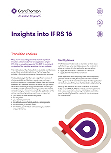 IFRS 16 - Transition choices cover image