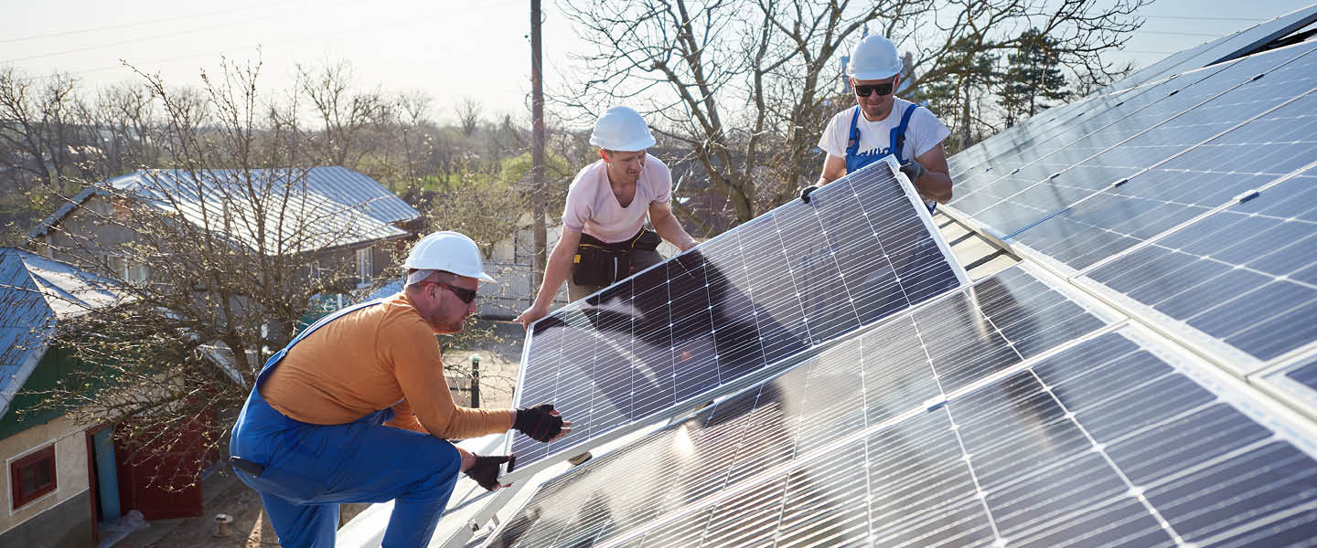 installing solar panel system on roof