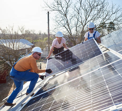 installing solar panel system on roof